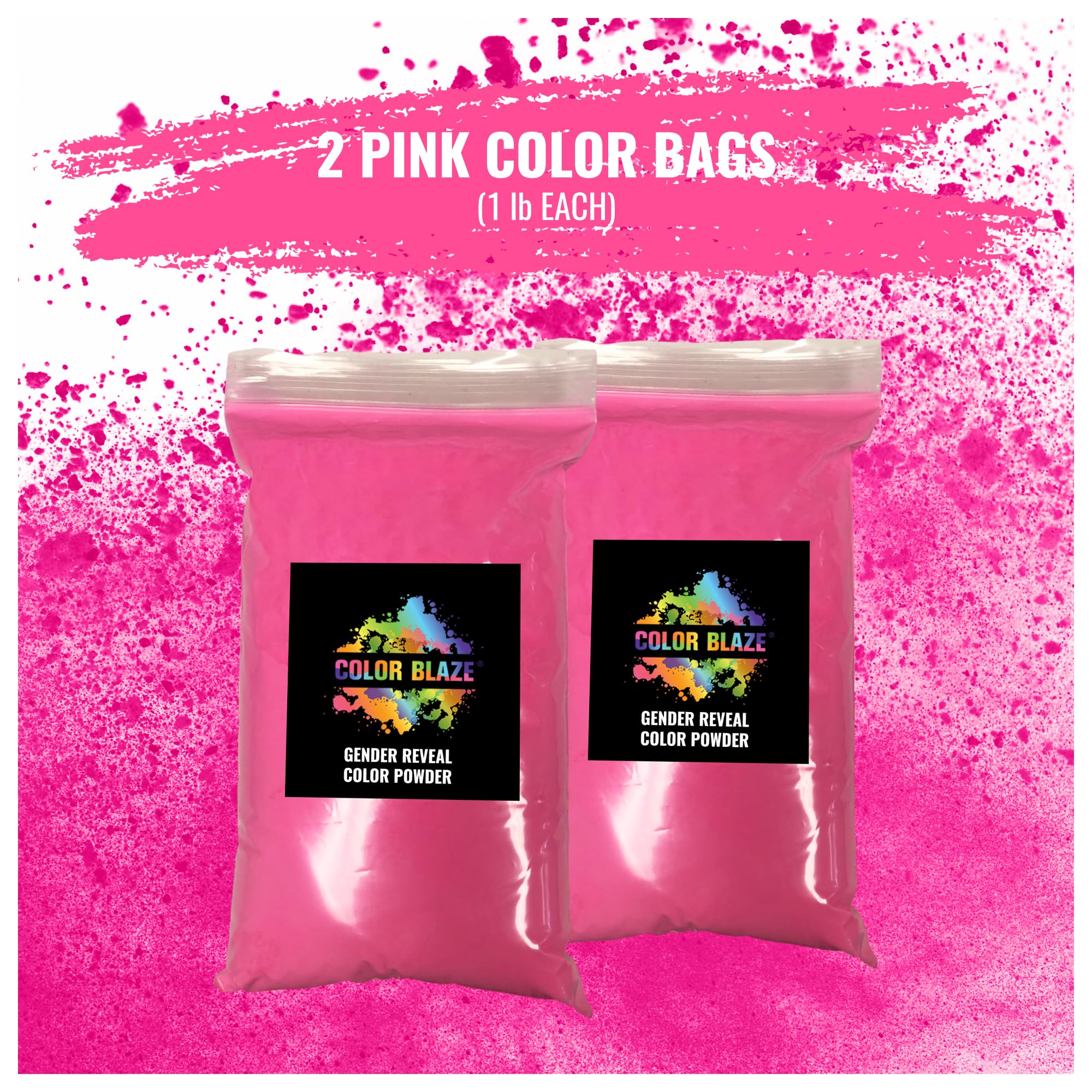 Color Blaze pink powder outdoor reveal creates striking memories.
