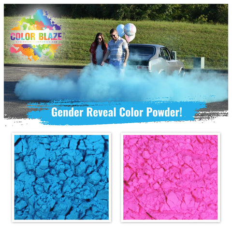Color Blaze pink powder pouring creates dramatic color bursts.