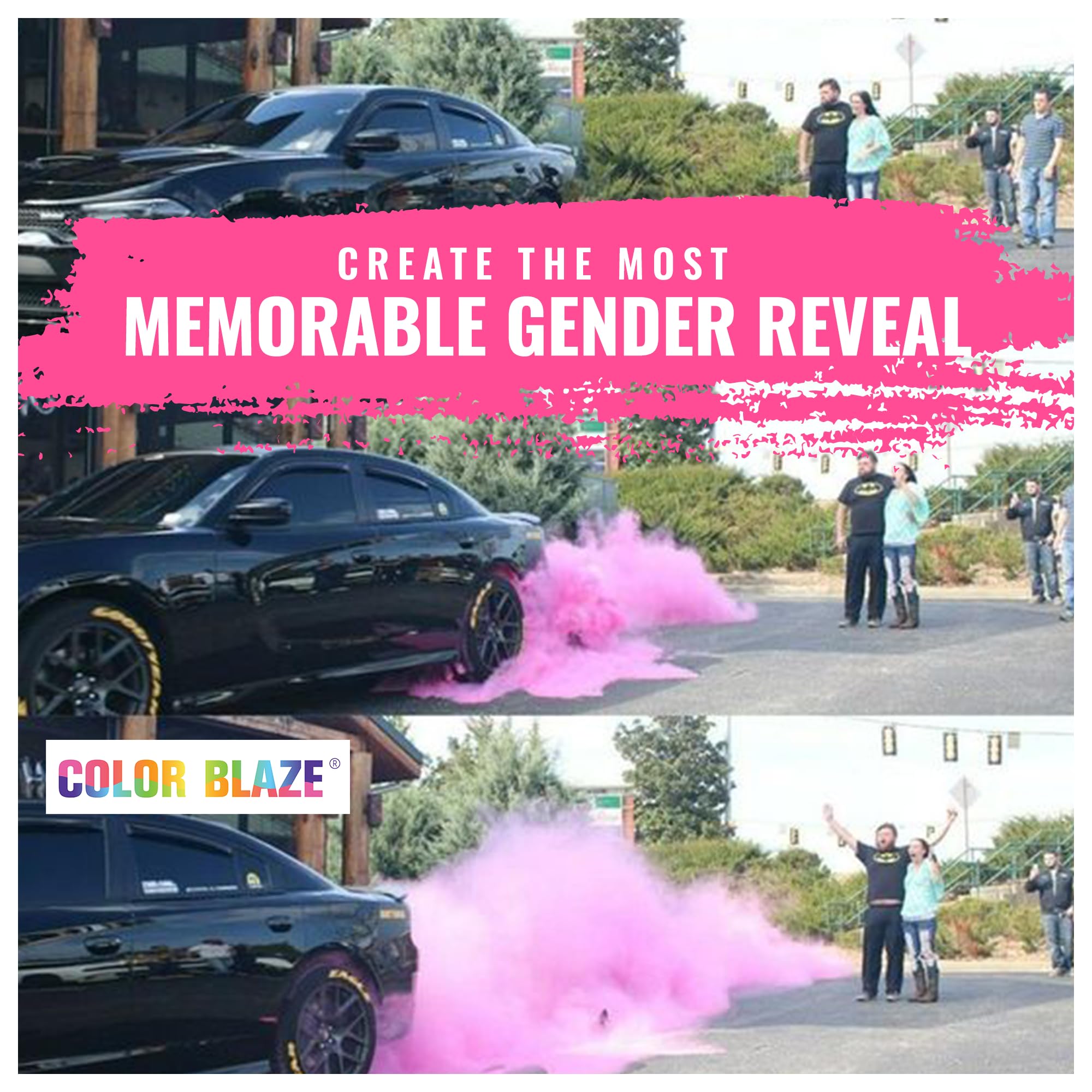 Color Blaze Pink Powder ideal for photo shoots and creative framing.