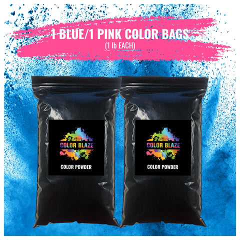 Color Blaze vivid pink-blue burst on video, delivering eye-catching color.