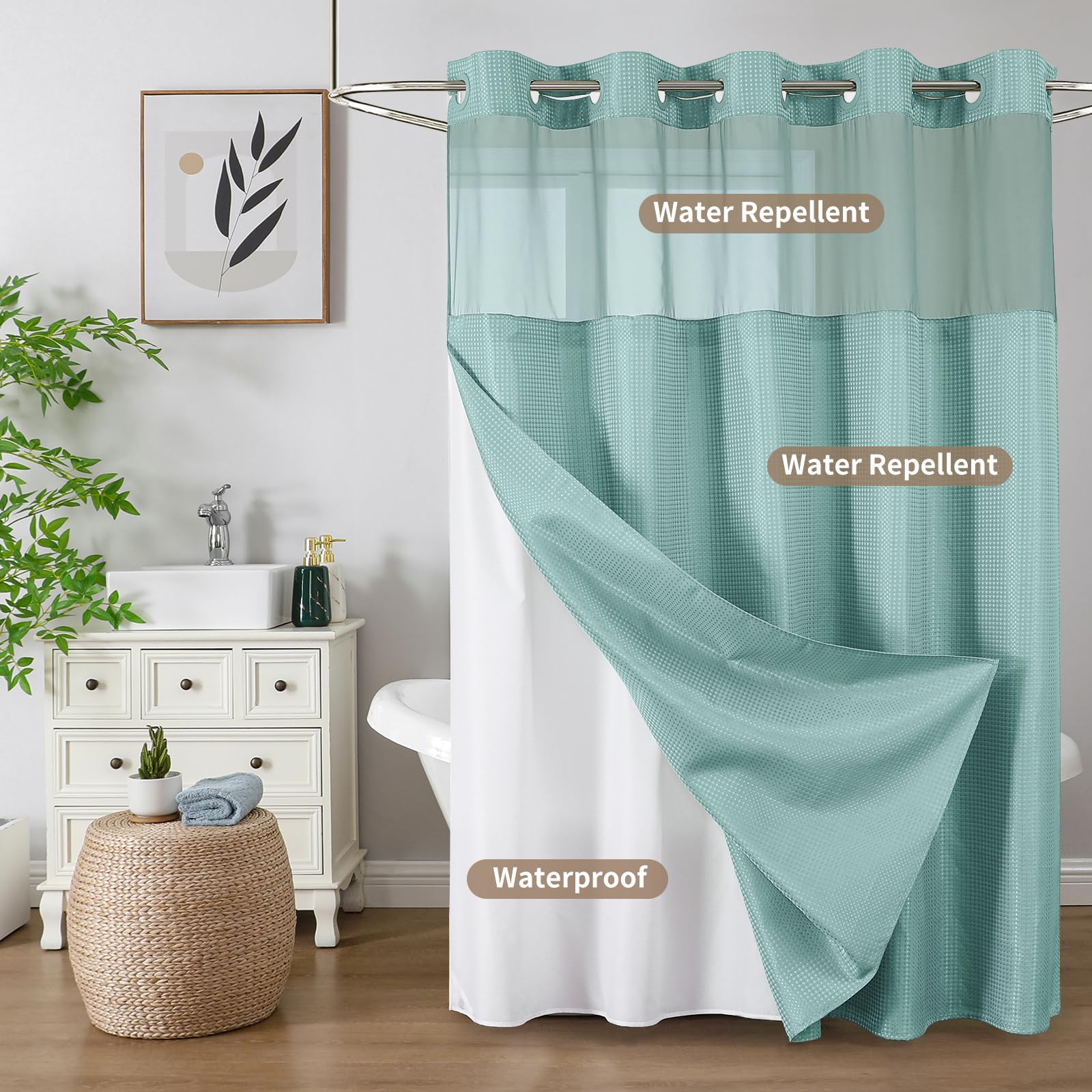 Colorful Star hotel-style look updates any bathroom quickly.