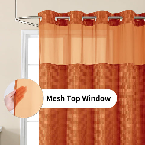 Colorful Star snap-in liner curtain installs quickly and cleanly