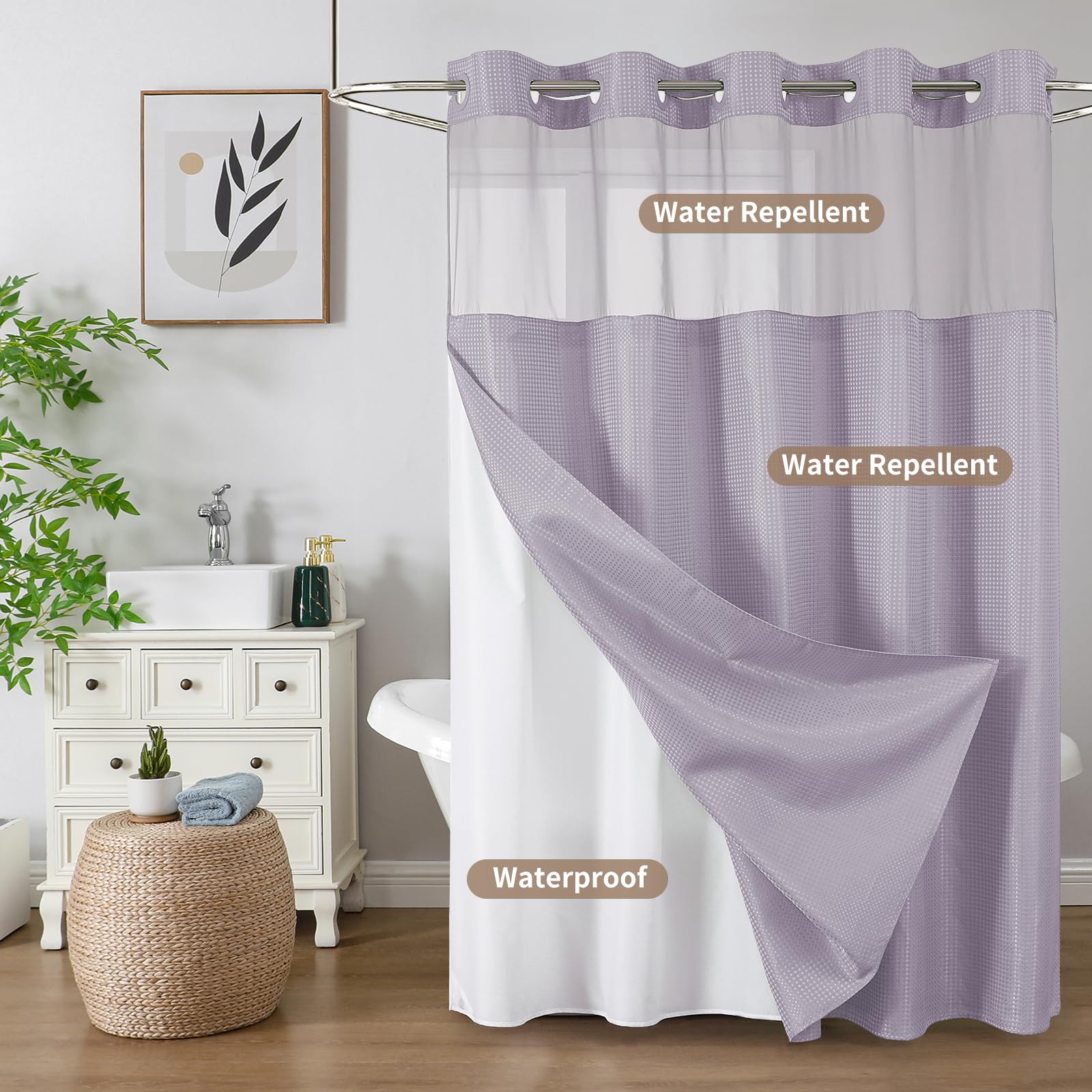 Colorful Star machine-washable curtain stays fresh with cold-cycle care.