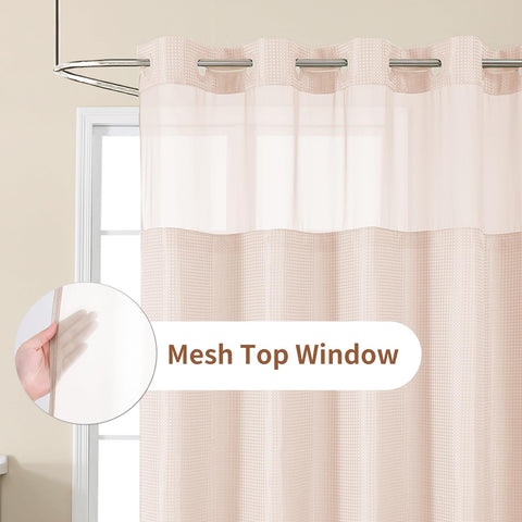 Colorful Star mesh-window curtain allows light and airflow while keeping privacy.