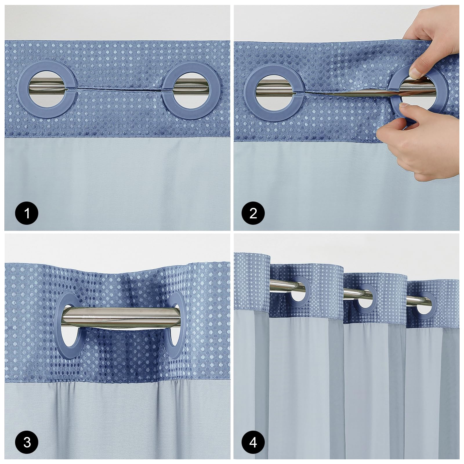 Colorful Star 72x75 inch curtain fits standard showers.