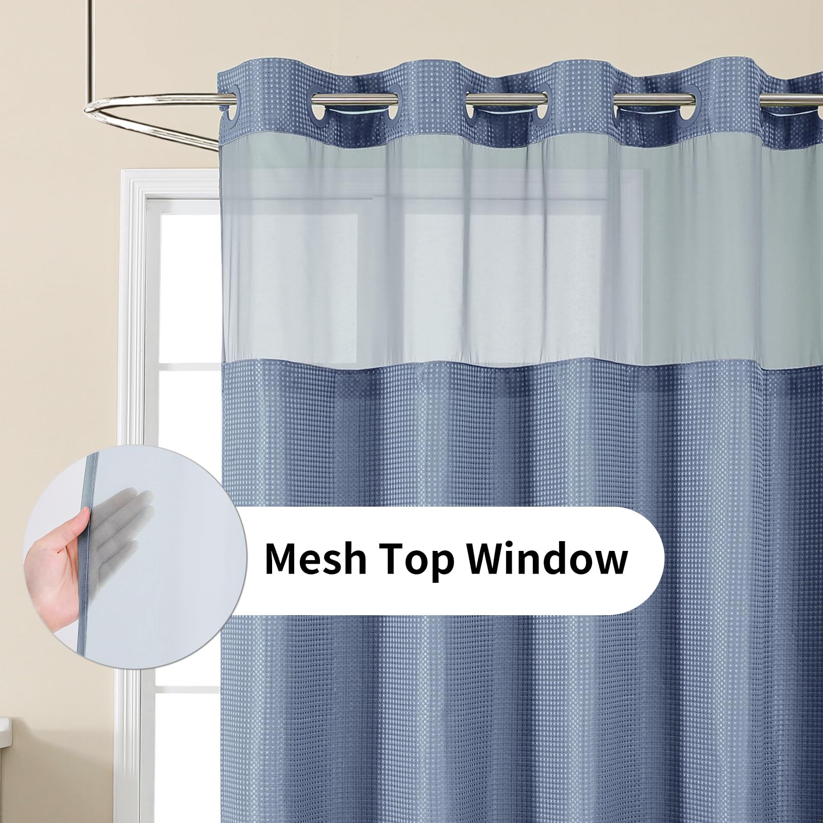 Colorful Star double-sided liner helps keep the bathroom dry.