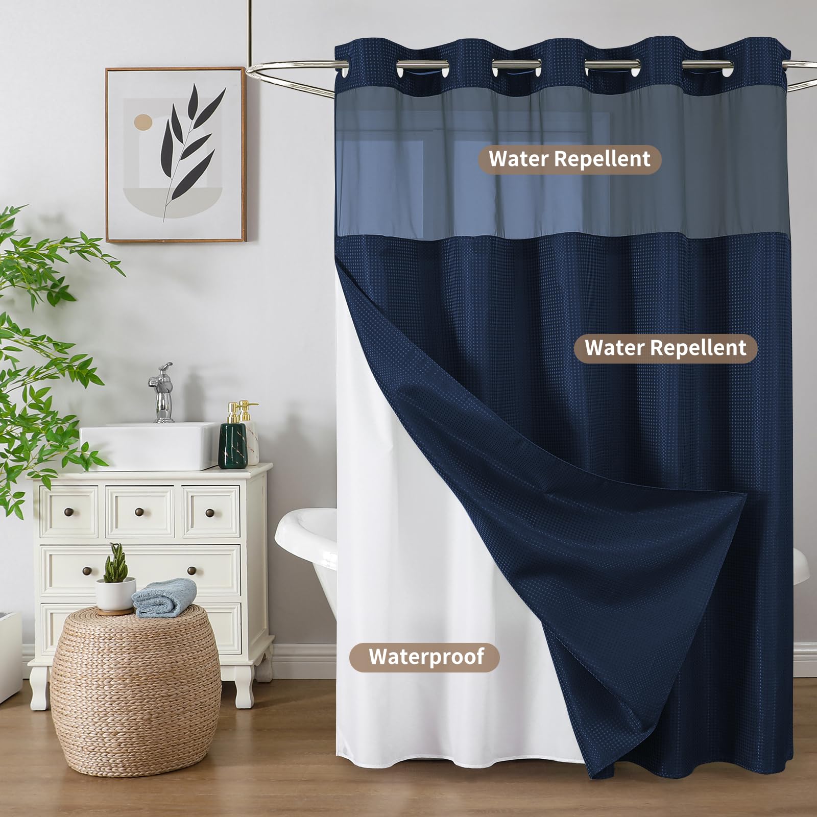 Colorful Star machine-washable curtain for easy care.