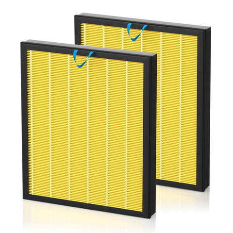 Colorfullife Vital 200S replacement two-pack in yellow for easy pet-care air filtration.