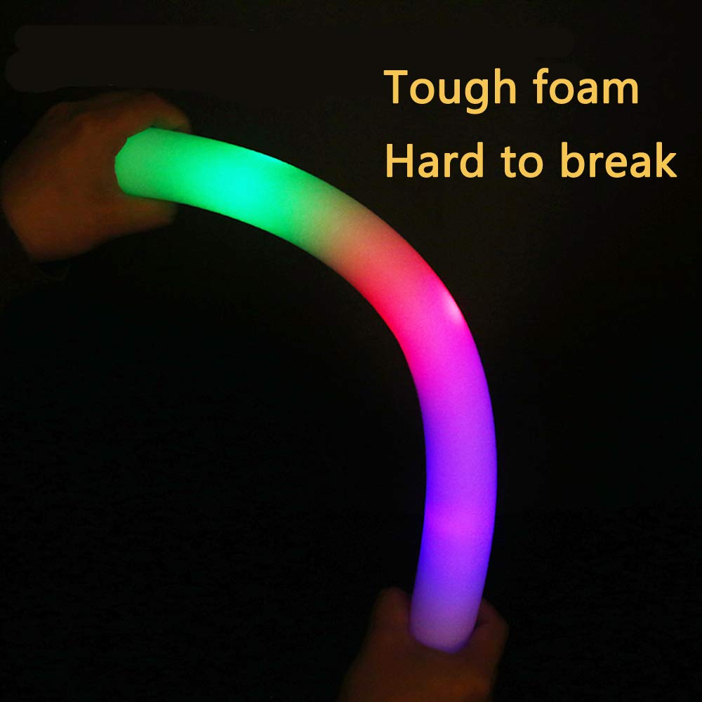 ColorHome glow sticks are soft and bendable foam for safe celebrations