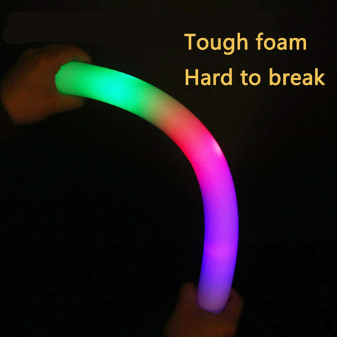 ColorHome glow sticks are soft and bendable foam for safe celebrations