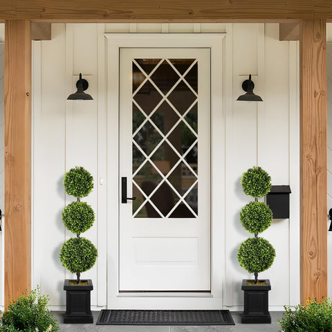 Colorspec Boxwood Topiary requires no maintenance, keeping vibrant green year after year.