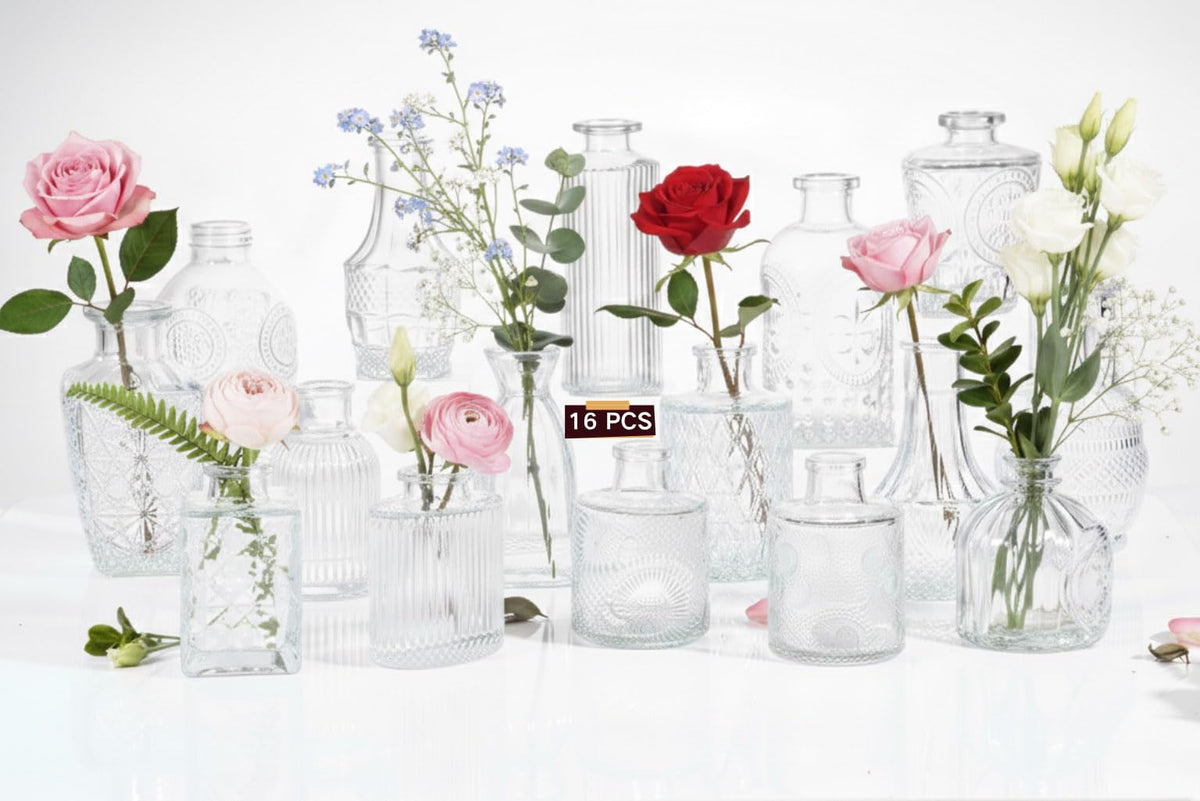 ColoVie 16-pack bud vases for elegant centerpieces on tables