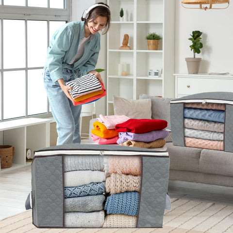 Combocube bedding bag for sets with large capacity and see-through window