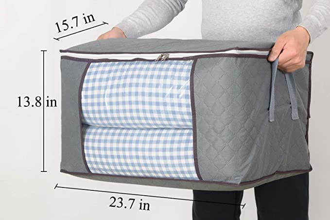 Combocube pillow bag with clear window for quick identification and access