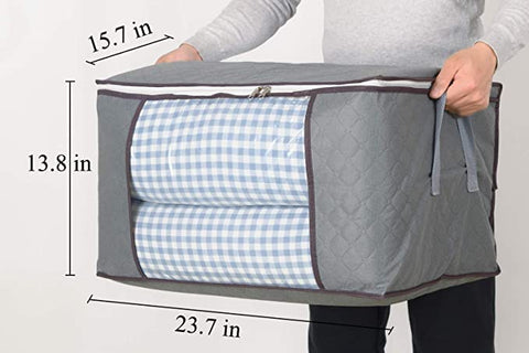 Combocube pillow bag with clear window for quick identification and access
