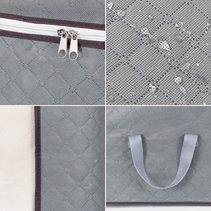 Combocube quilt bag protecting blankets with breathable material