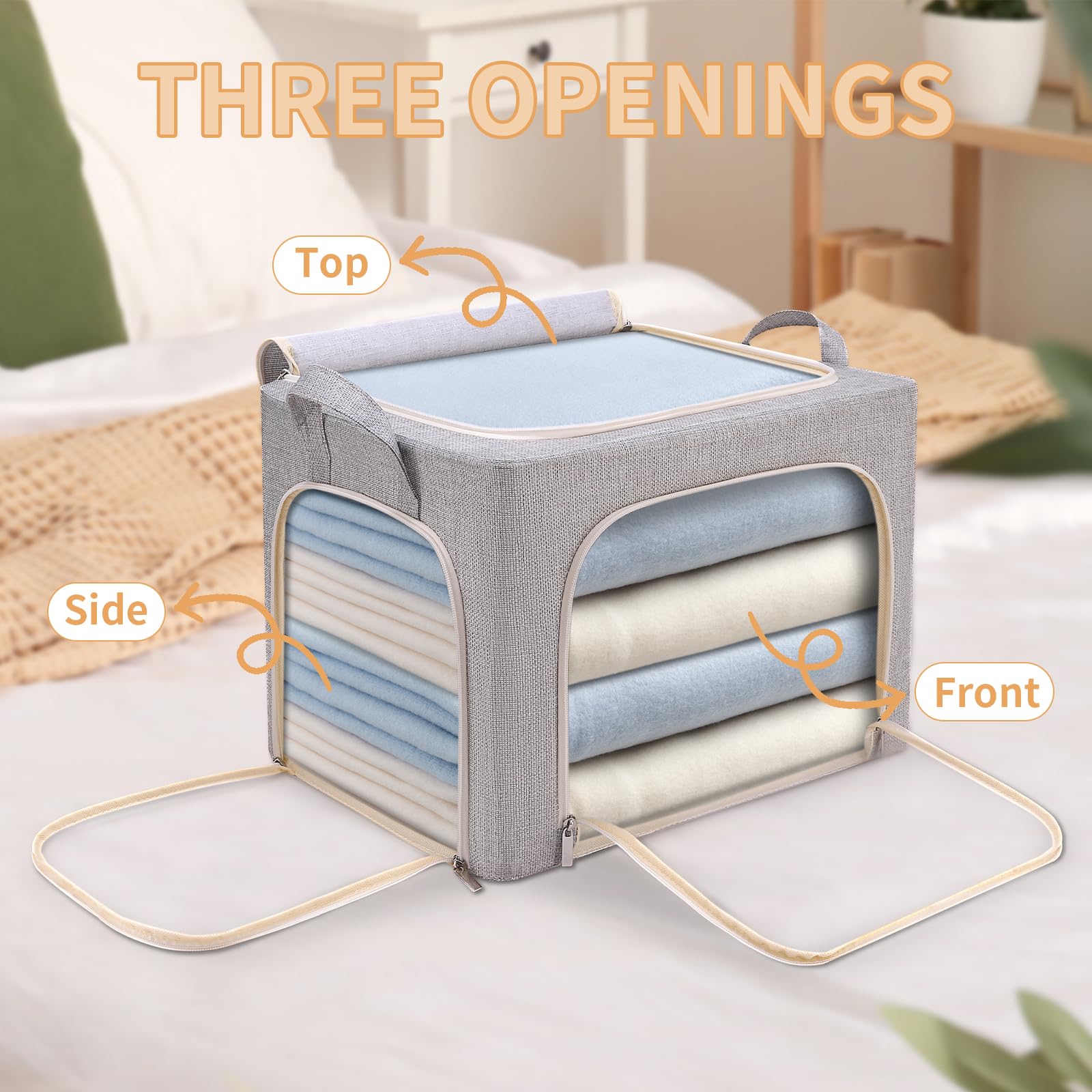 combocube storage bin side view highlights easy access and label-ready organization