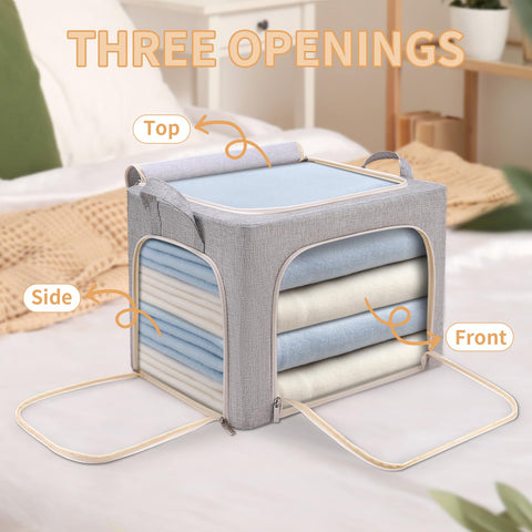 combocube storage bin side view highlights easy access and label-ready organization