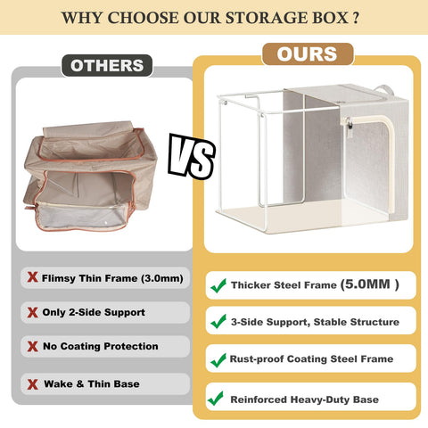 combocube linen fabric storage bin durable material protects clothes from dust