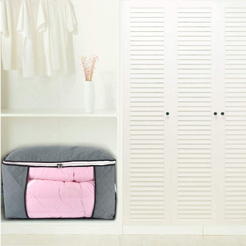 Combocube sturdy-material construction withstands repeated sliding on closet shelves.