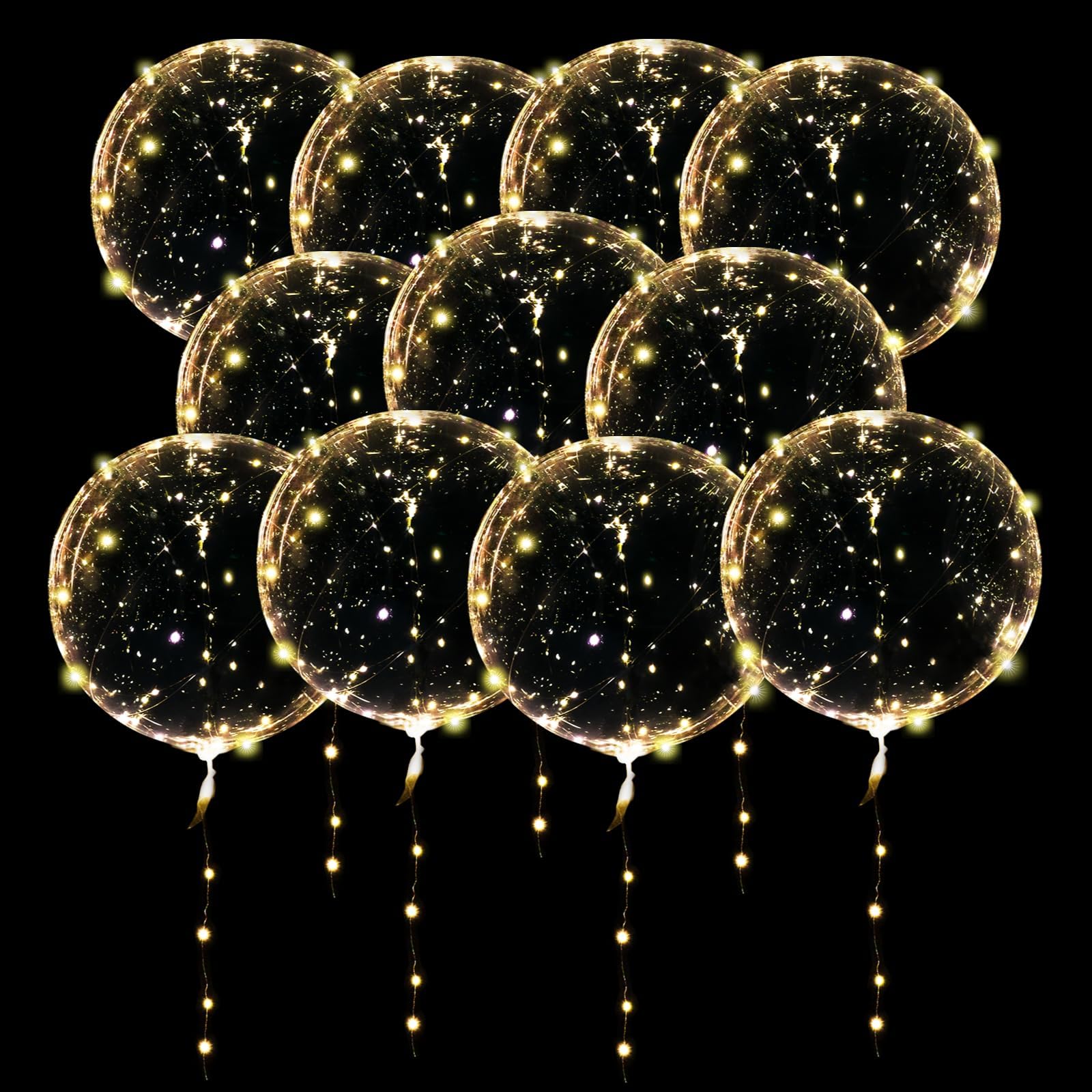 ComboJoy LED balloons with warm white glow perfect for elegant party ambiance