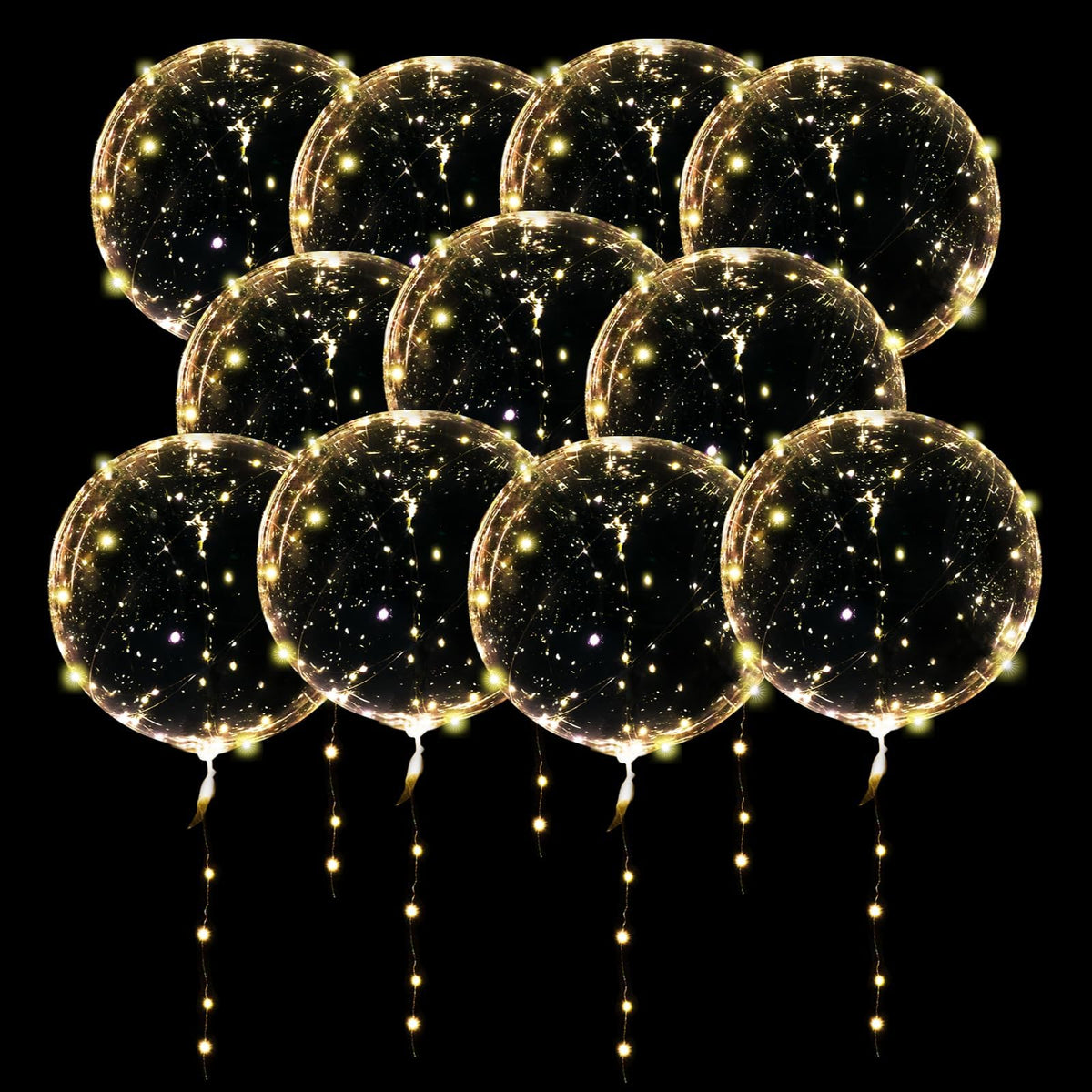 ComboJoy LED balloons with warm white glow perfect for elegant party ambiance