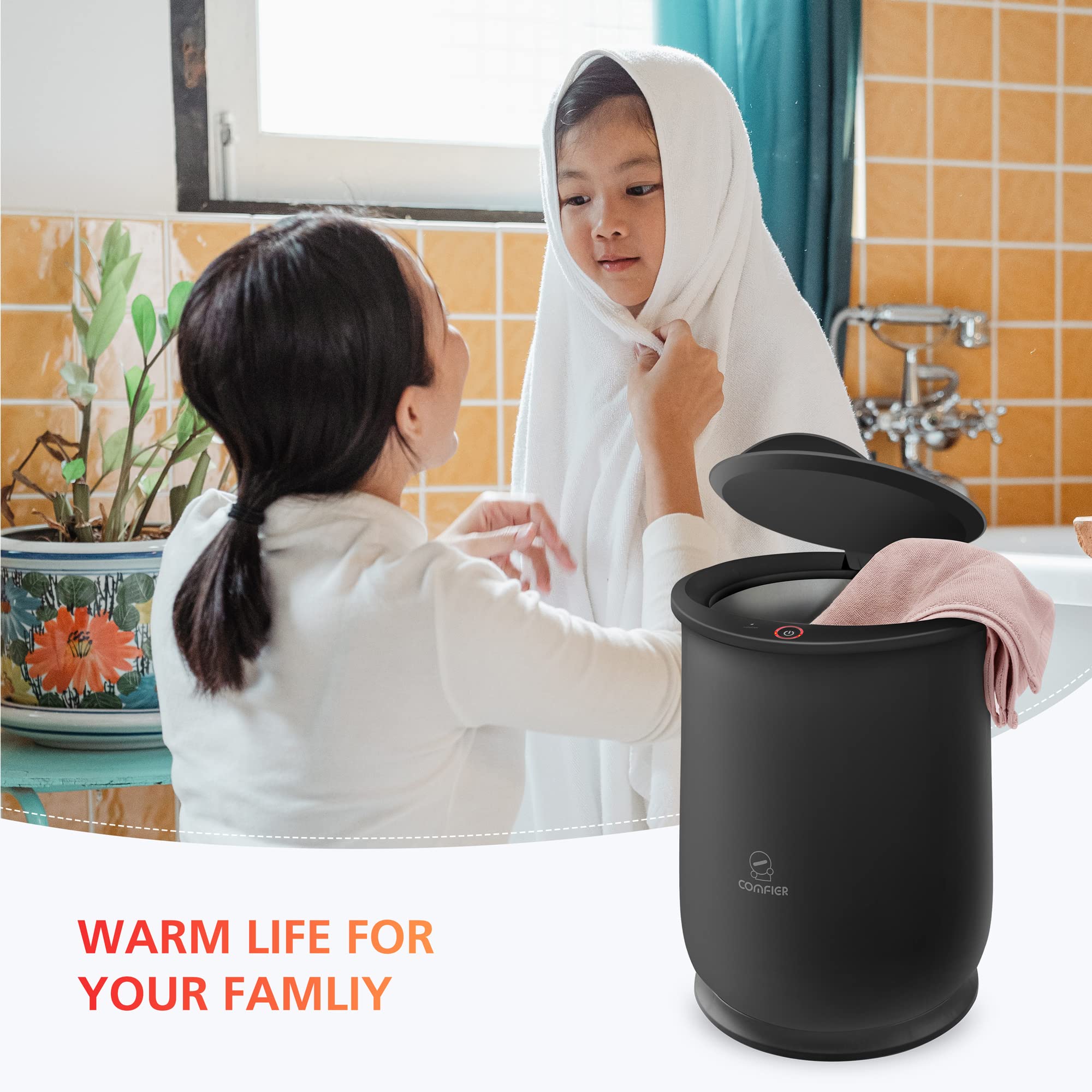 COMFIER flip-top lid eases loading while keeping the unit neat.