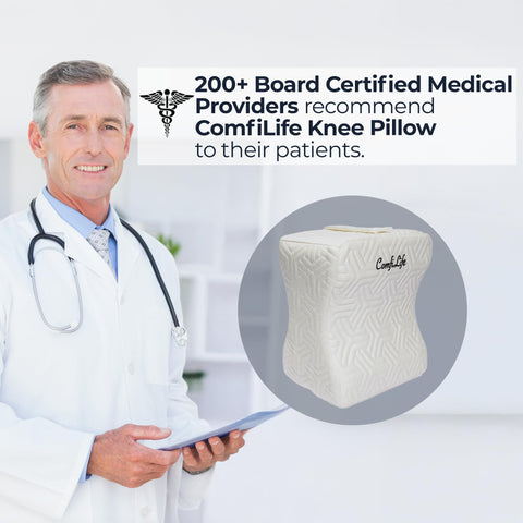 ComfiLife knee pillow with cooling memory foam adapts to your body