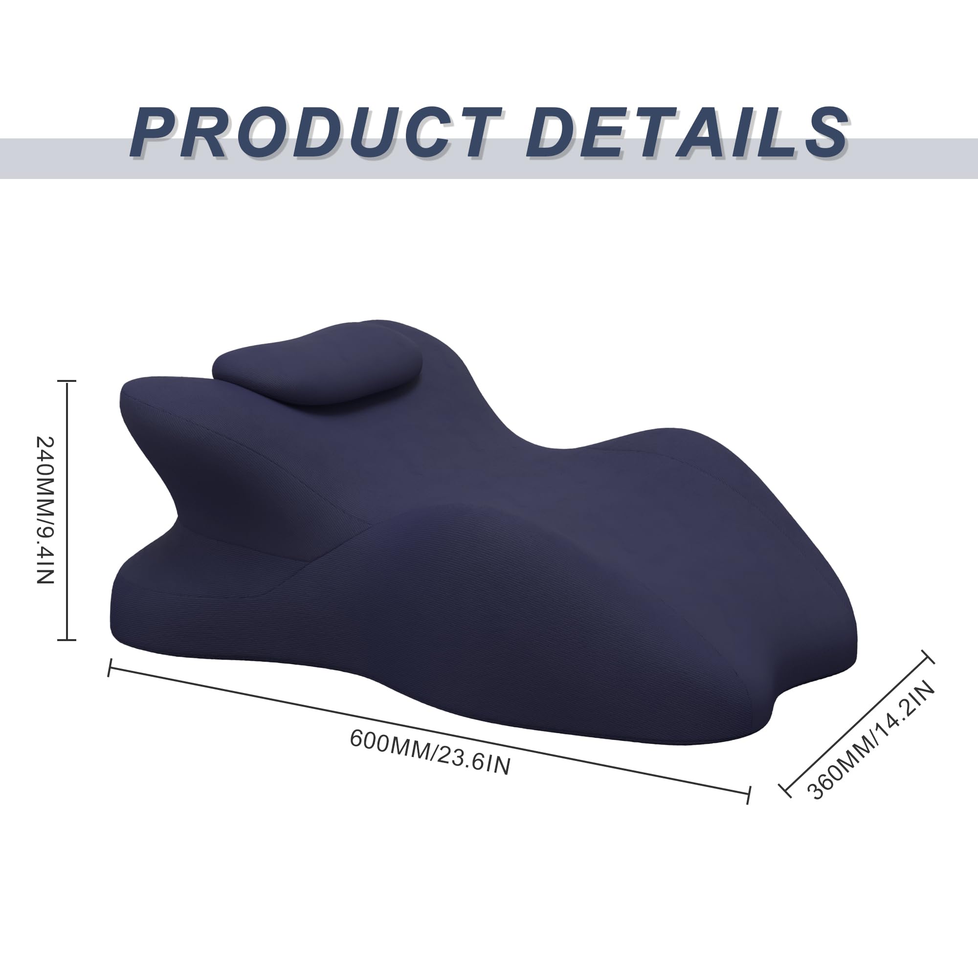 Comforshare Home prone reading pillow used for comfortable bed reading.