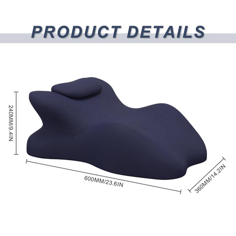 Comforshare Home prone reading pillow used for comfortable bed reading.