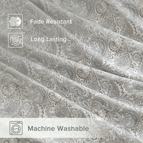 Comfort Spaces 4-piece king sheet set showcases a timeless paisley pattern.