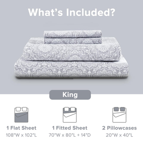 Comfort Spaces Adelia Gray pillowcases provide smooth, breathable coverage for a neat bed