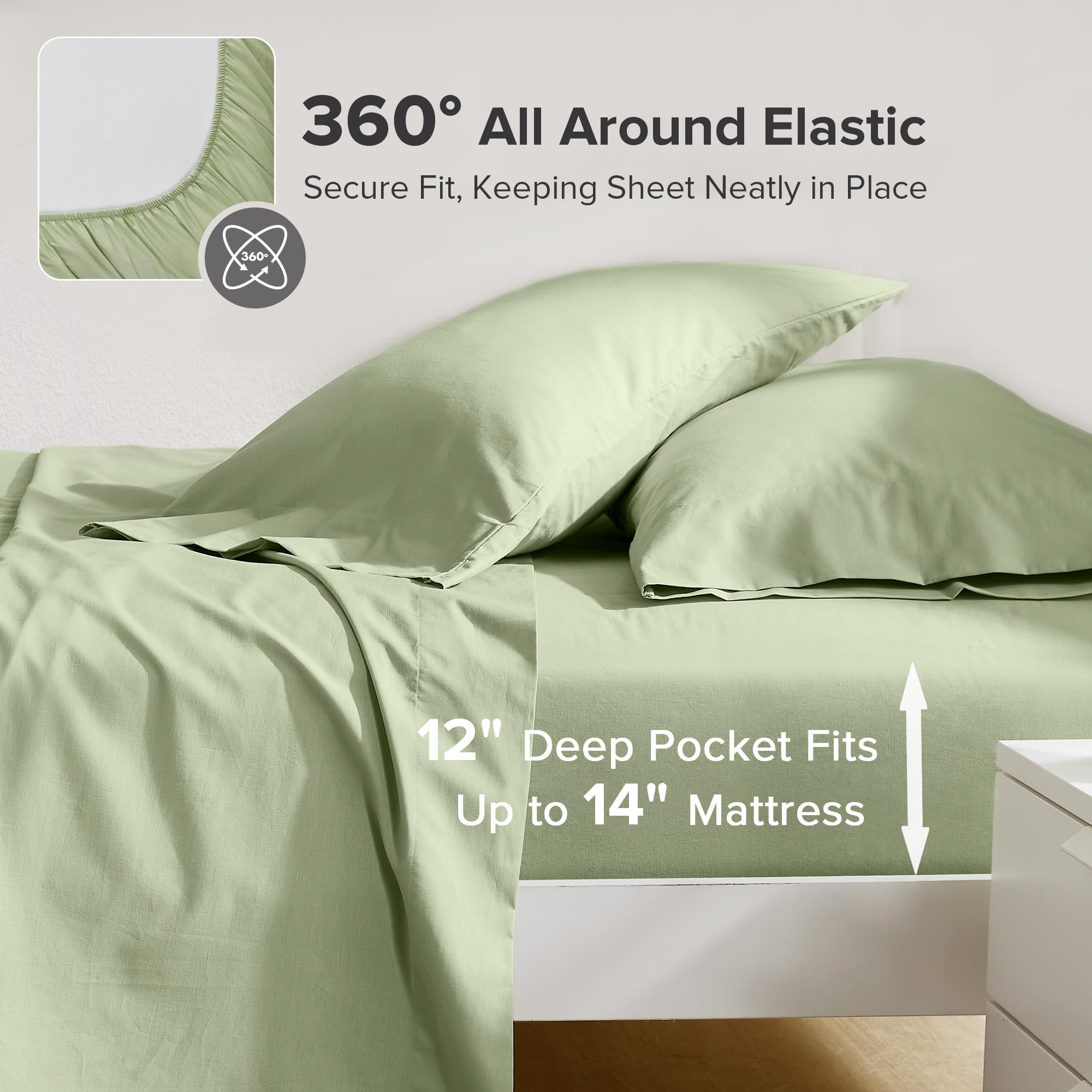 Comfort Spaces breathable 100% cotton fabric helps regulate temperature for cooler nights.