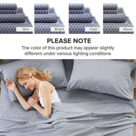 Care instructions for Comfort Spaces Sheets: machine washable for easy cleaning