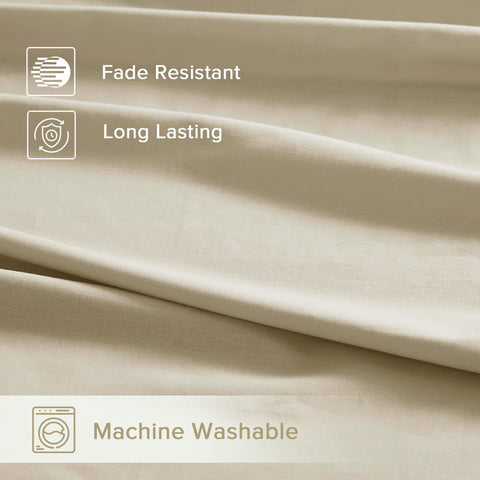 Easy care instructions visual for Comfort Spaces sheets on washing cycle