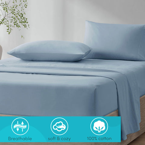 Comfort Spaces fitted sheet with 14-inch pocket secures the mattress securely.