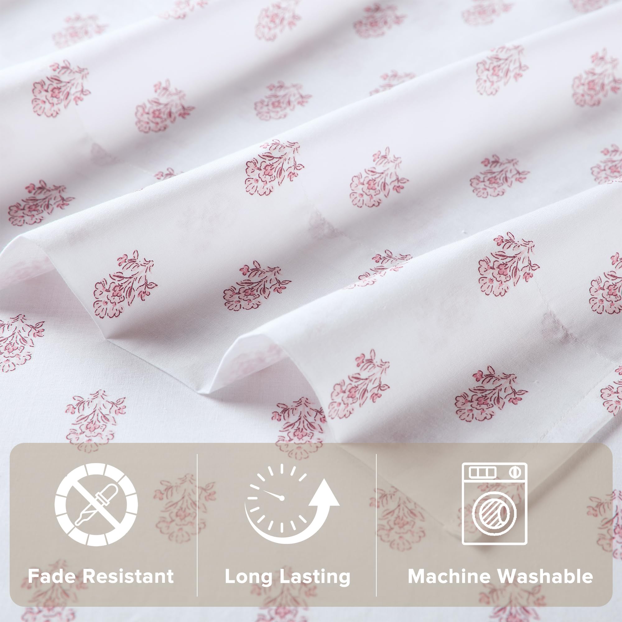 Comfort Spaces pink floral print adds elegant style to bedrooms