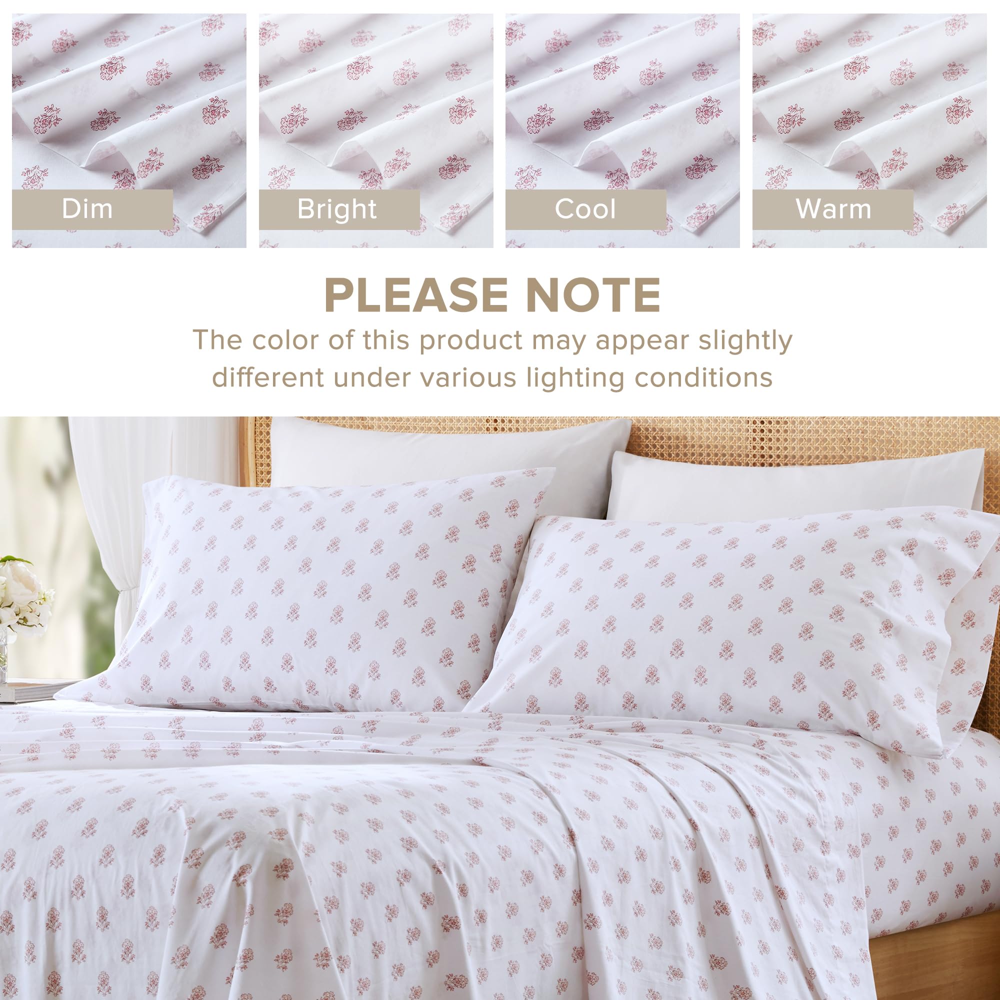 Comfort Spaces all-season cotton sheets suitable for year-round comfort