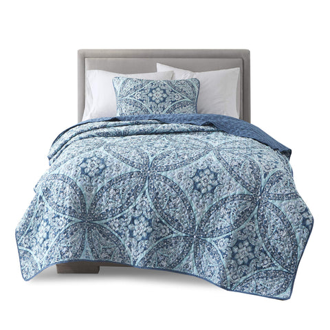Cozy Comfort Spaces Gloria bedroom scene with aqua tones and contemporary styling