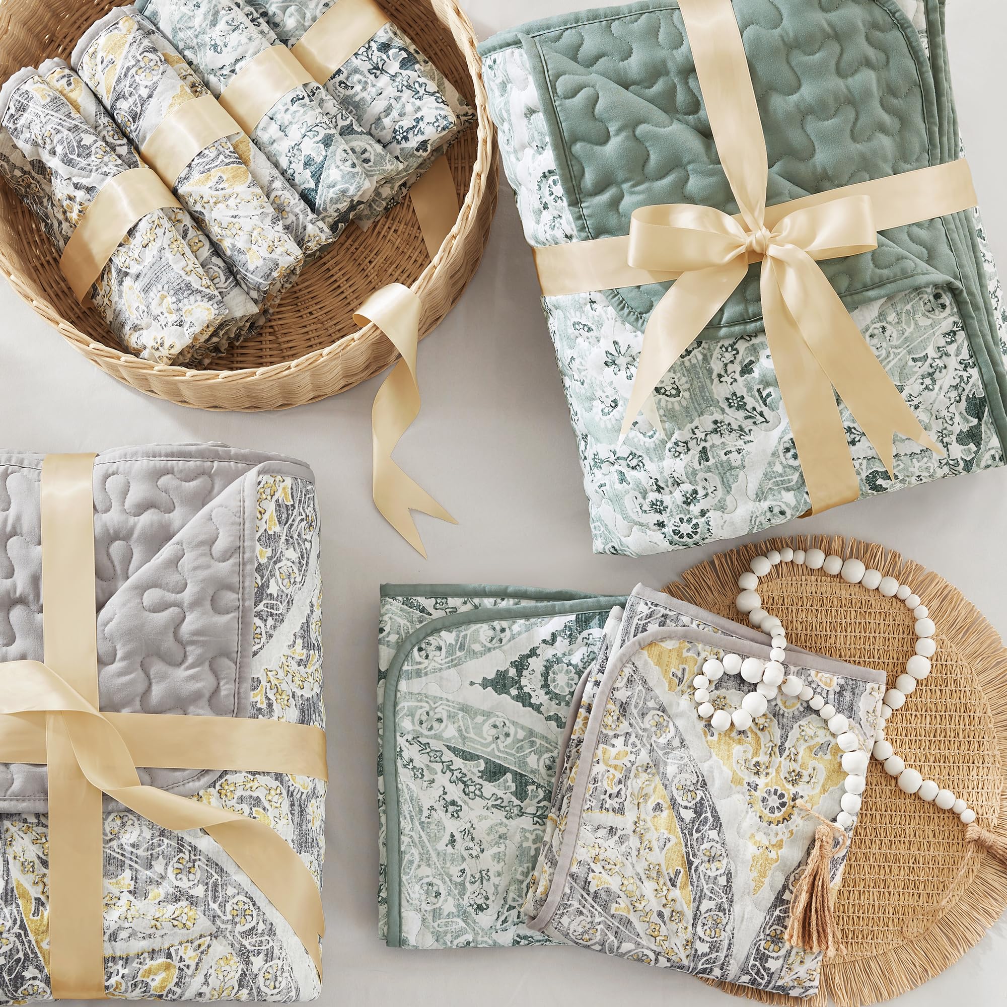 Comfort Spaces Gloria shams 20x26 pair with the coverlet for a complete look.