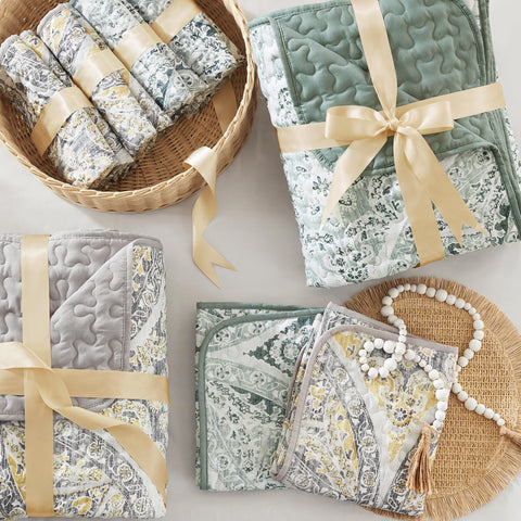 Comfort Spaces Gloria shams 20x26 pair with the coverlet for a complete look.