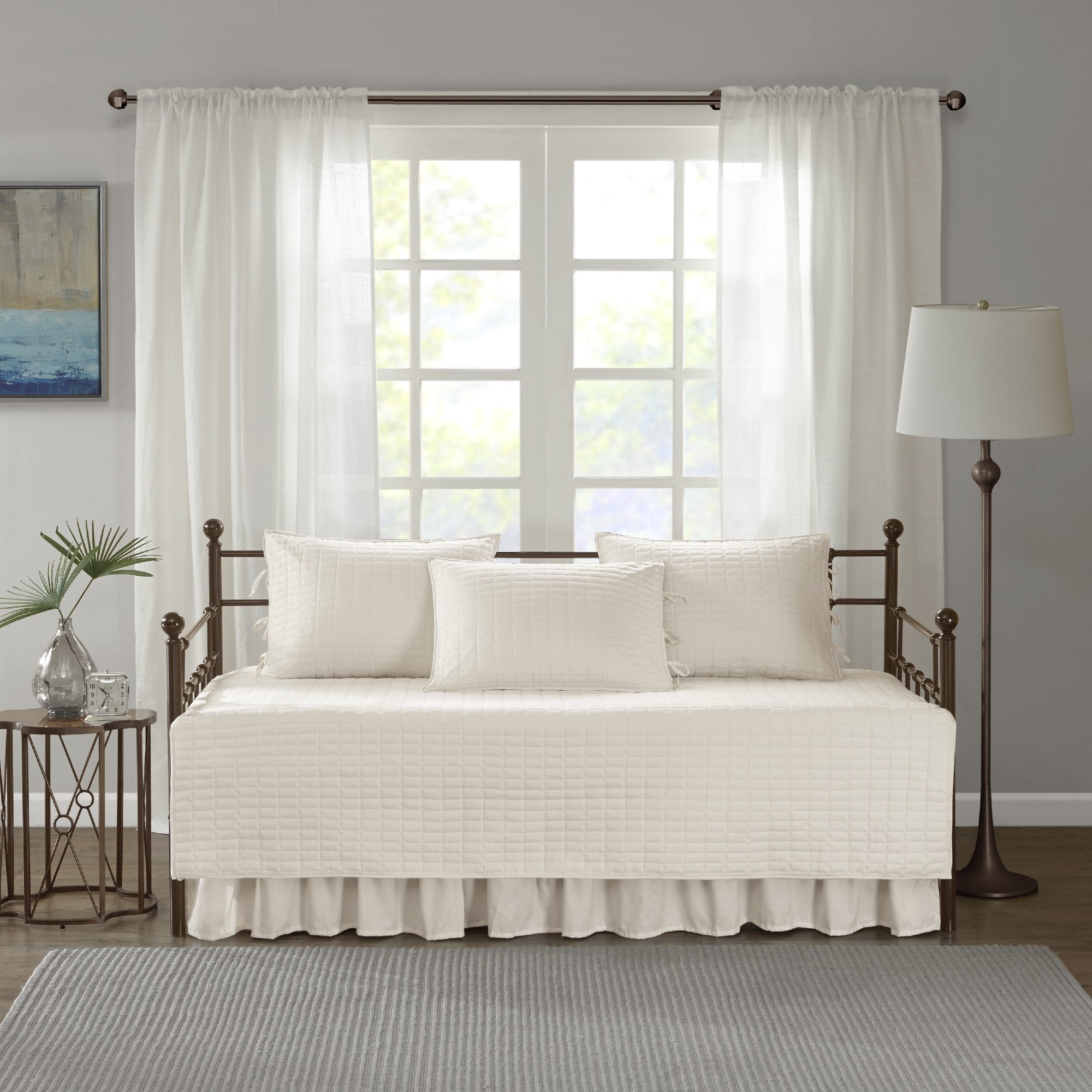 Comfort Spaces Kianna bedskirt with 15-inch drop detail for elegant finish
