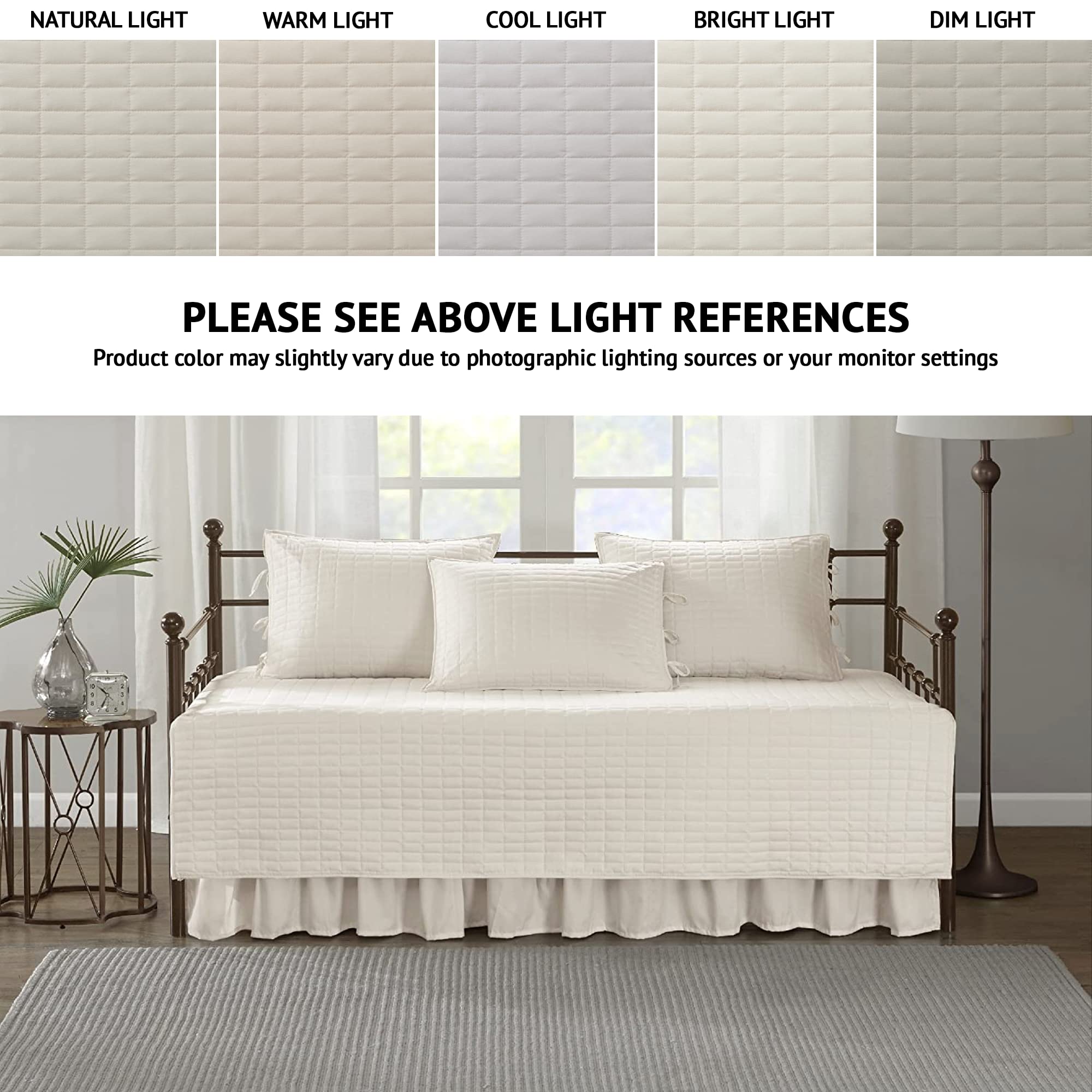 Comfort Spaces Kianna daybed cover side view showing breathable fabric