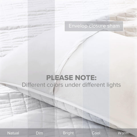The quilt adds casual elegance to your bedroom decor with a cohesive look.