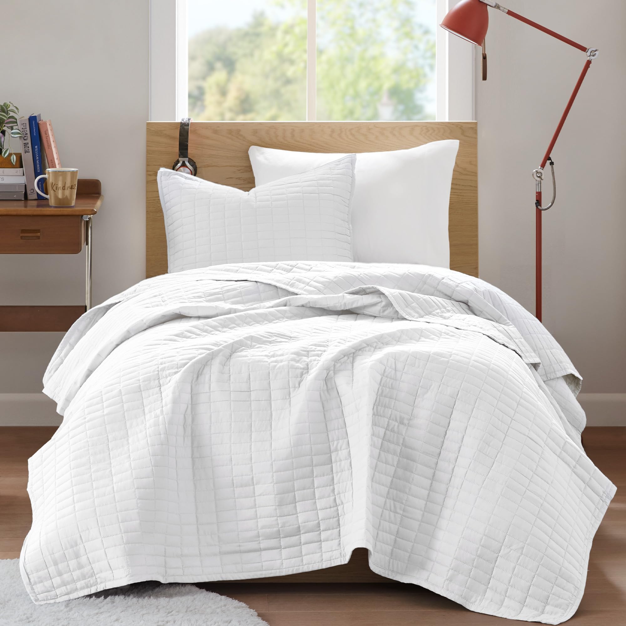 Comfort Spaces Kienna quilt sham 20x26 coordinates with the coverlet for a polished bed.