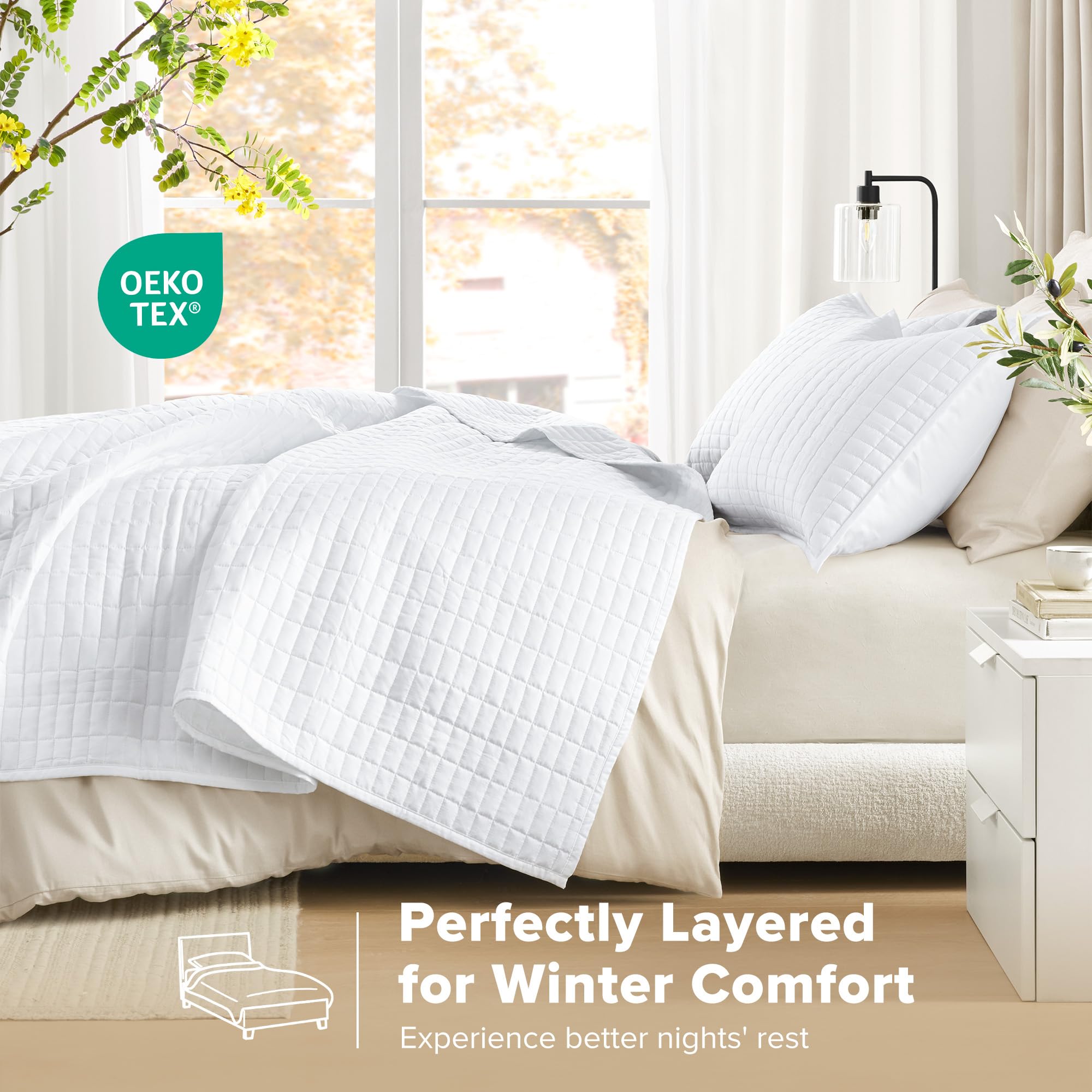 Comfort Spaces Kienna quilt stitching detail highlighting craftsmanship