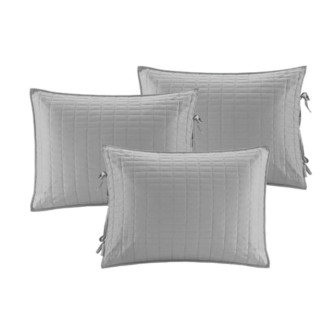 Comfort Spaces Kienna bedskirt with a 15 inch drop hides under-bed storage.