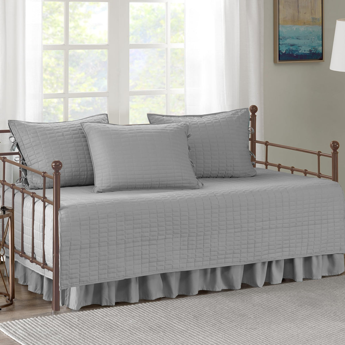 Comfort Spaces Kienna daybed cover with quilted top for a soft inviting look.