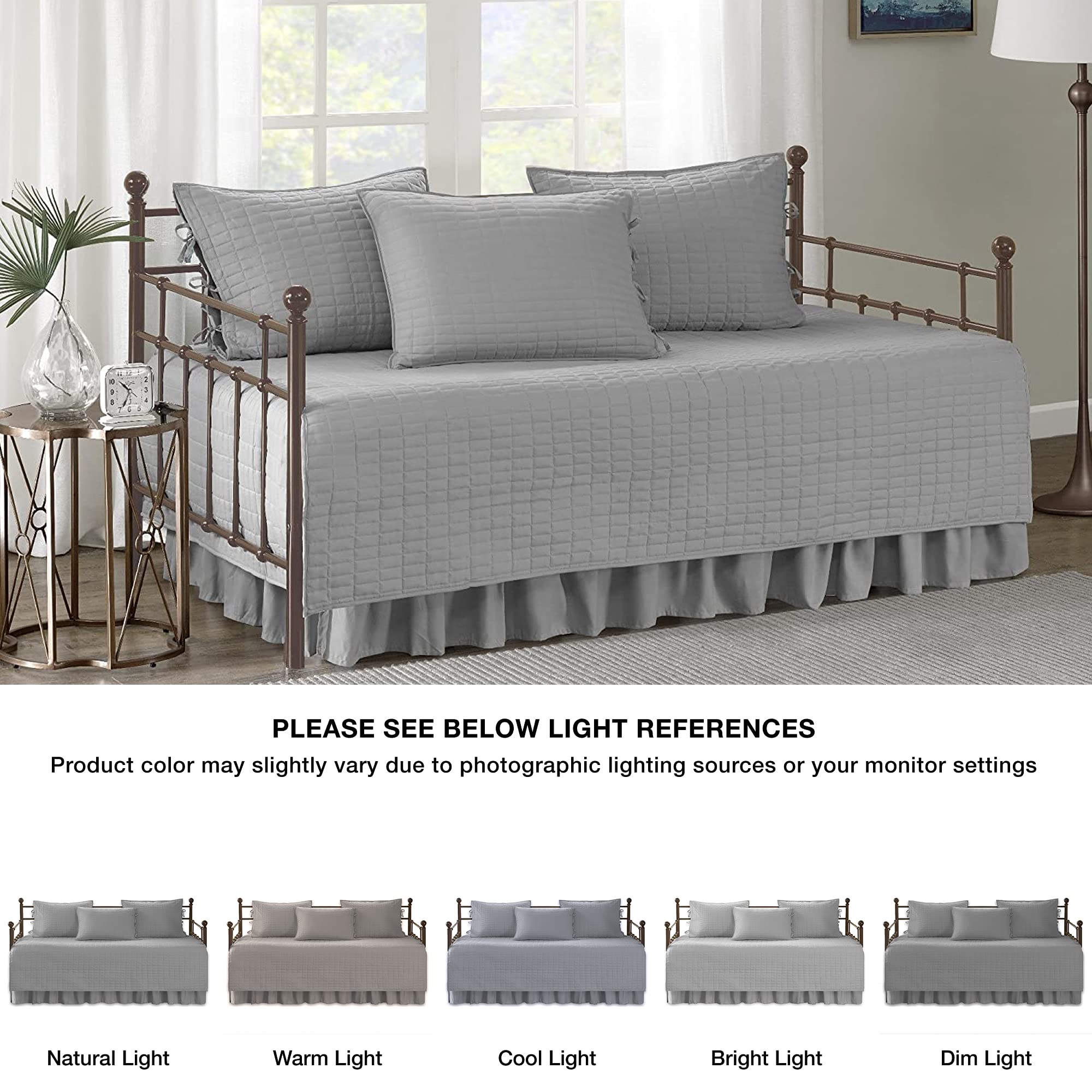 Comfort Spaces Kienna daybed cover side view shows a clean profile.