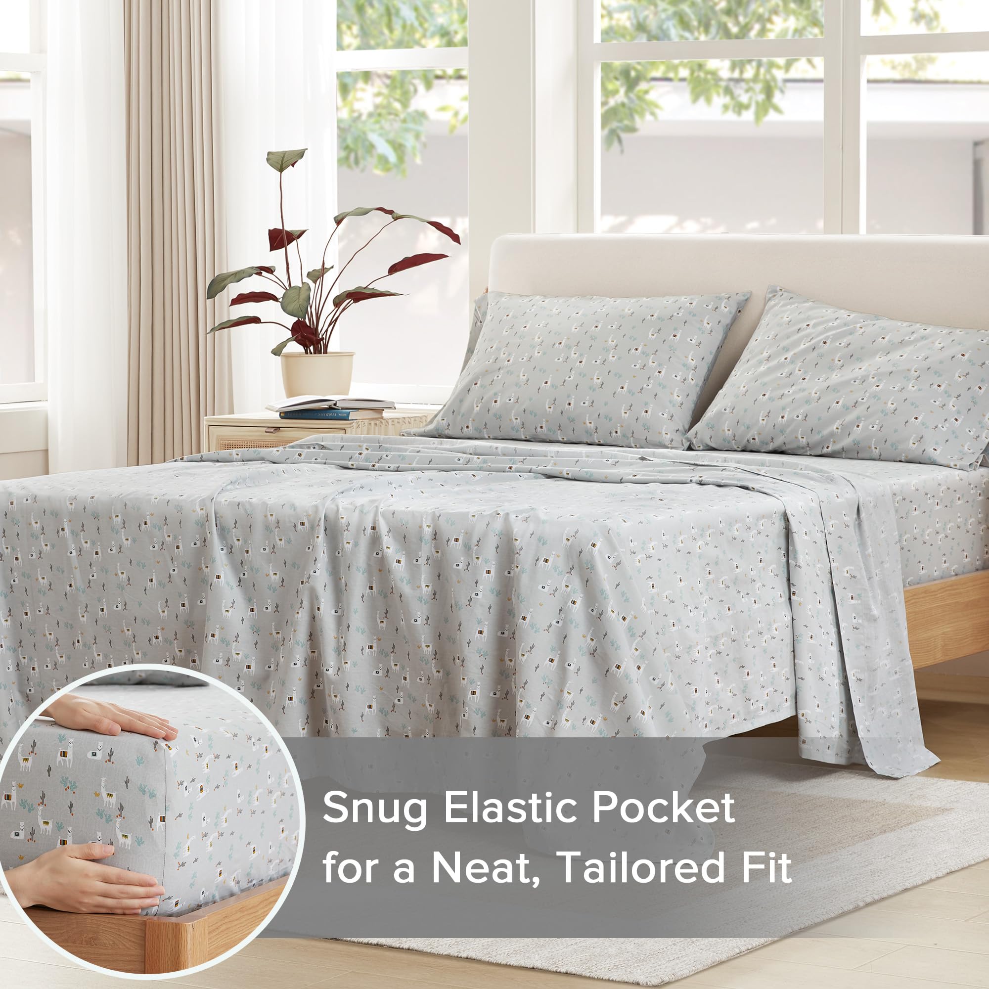 Comfort Spaces llama pillowcase coordinates with bedding for everyday softness